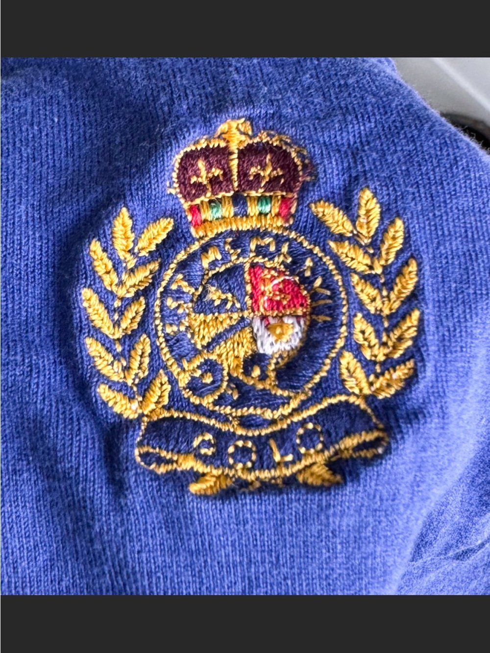 Vtg 90s Polo Ralph Lauren Single Stitch Imperial Crest Pocket Shirt XL 25x28 - Picture 2 of 7